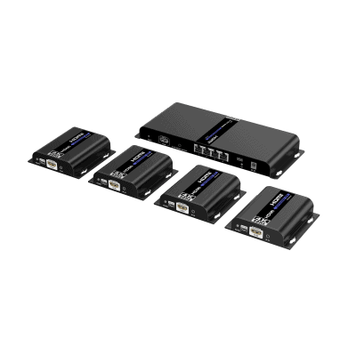 adicional_5S400-10 Kit Divisor y Extensor HDMI (Extender Splitter) | Divide 1 Fuente HDMI a 4 Pantallas | Extiende la señal HDMI hasta 120 m | Resolución 4Kx2K @ 60 Hz | Cat 6/6a | Uso 24/7 | Longitud del cable autoajustable TT3144KHDBITT 10