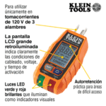 Probador de Tomacorrientes con Interruptor de Falla a Tierra (GFCI) con pantalla LCD. adicional_5S400-24