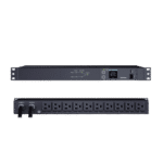 PDU ATS (Fuente Redundante Auto-transferible) Medible, Para Distribución de Energía, 2 Entradas 120 Vca NEMA5-15P, Con 10 Salidas NEMA 5-15R, Horizontal 19in, 1UR frontal_0S400-101