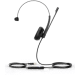 Diadema Alámbrica UH34 Mono de Yealink Certificada con Microsoft Teams con Almohadillas de Cuero frontal_0S400-141