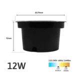 Luminario Empotrar en Piso / Uso en Exterior IP66 / Multivoltaje 110-240V~ 60Hz / Temperatura de Color 6500K / Ángulo de Luz 36° / Aleación de Aluminio y Vidrio Templado / No Dimeable frontal_0S400-48