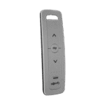 Control remoto 5 canales para motores de persiana Somfy con señal inalámbrica, instrucciones: sube, baja y detener, con posición favorita programada. lateral_derecha_0S400-101