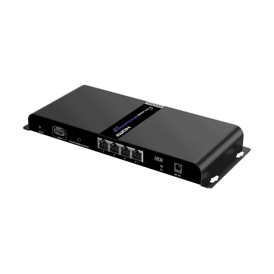 lateral_derecha_0S400-66 Kit Divisor y Extensor HDMI (Extender Splitter) | Divide 1 Fuente HDMI a 4 Pantallas | Extiende la señal HDMI hasta 120 m | Resolución 4Kx2K @ 60 Hz | Cat 6/6a | Uso 24/7 | Longitud del cable autoajustable TT3144KHDBITT 4