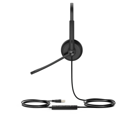 lateral_izquierda_0S400-104 Diadema Alámbrica UH34 Dual de Yealink USB Compatible con Teléfonos IP y Computadoras. UH34-DUAL-UC 3