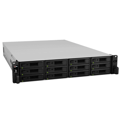 lateral_izquierda_0S400-144 Unidad de Expansión Synology RX1217/RX1217RP | 12 Bahías de Disco | Compatible con SATA 3.5” y 2.5” | Expansión de Volumen en Línea | Fuentes de Alimentación Redundantes (RX1217RP) | Administración con RX-1217 3