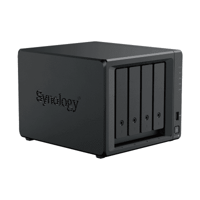 lateral_izquierda_0S400-171 NAS DiskStation DS425+ | 4 Bahías | Intel Celeron J4125 2.7 GHz | 2 GB DDR4 / 2.5GbE + 1GbE | 2 Puertos USB 3.2 Gen 1 | 2 Ranuras M.2 NVMe | Hasta 80 TB | Synology DSM. DS425+ 3