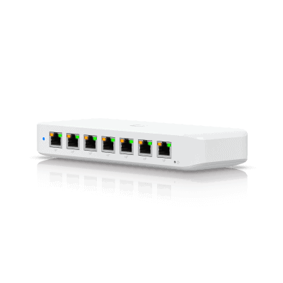 USW Ultra 210W Switch de 8 Puertos GbE (7 Puertos PoE+ y 1 Puerto Entrada PoE++) con Opciones de Montaje Versátiles