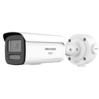 [ PROTECCIÓN ACTIVA ] Bala IP 4 Megapixel / Lente 4 mm / 60 mts IR / Exterior IP67 / Micrófono y Bocina Integrado (Audio de Dos Vías) / DARKFIGHTER / PoE+ / Luz Estroboscopica / ONVIF / Micro SD / 4 Analíticos