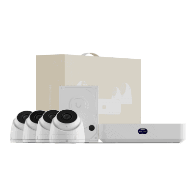 UniFi Protect UNVR Instant Kit – Solución Todo en Uno con NVR Instant, 4 Cámaras G5 Turret Ultra y Disco Duro de 1 TB para una Configuración Rápida y Sencilla