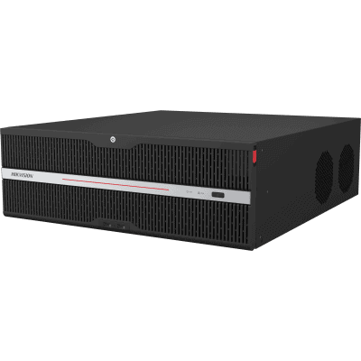 [Doble Poder de Decodificación] NVR 32 Megapixel (8K) / 128 Canales IP / AcuSense / ANPR / Conteo de Personas / 16 Bahías de Disco Duro / 2 Tarjetas de Red / Soporta RAID con Hot Swap / 2 HDMI en 8K / POS / Alarmas I/O  / Smart Search
