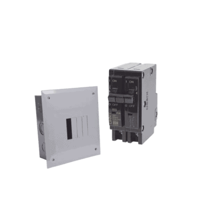 Kit Centro de Carga 4P para sobreponer con 2 Interruptores Térmicos de 2 Polos, 30Amp 120/240Vca 10kA.
