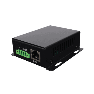 Inyector PoE Industrial / Ideal para Aplicaciones Solares / Entrada 9-32 Vcc / Salida PoE pasivo 24V / Conexión plug and play / Ideales para Enlaces Inalámbricos (Ubiquiti, Cambium, Mimosa, MikroTik)