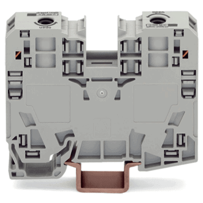 Borna de Paso, 35 mm², POWER CAGE CLAMP, 125 A, 1000 V, Montaje Carril DIN 35x15, Gris, Para Conductores 6-35 mm², Conectores Laterales, Marcaje Lateral