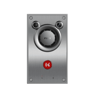 Video/ Intercomunicador IP, Altavoz 10W, 2 relevadores con botón para llamada, anti-vandálico, IP66 e IK10, PoE