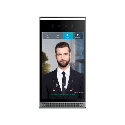 Videoportero IP SIP con Reconocimiento Facial, 8" IPS, 10,000 rostros, anti-suplantación, IP66/IK07, PoE
