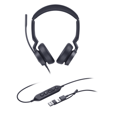 Diadema Alámbrica Yealink UH46 Dual USB-C/A Certificada con Microsoft Teams