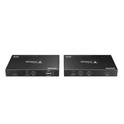 Kit extensor KVM (HDMI y USB) hasta 70 metros | Resolución 4K @ 60 Hz | Cat 6, 6a y 7 | IPCOLOR | CERO LATENCIA | HDR10 | Salida Loop | Puerto S/PDIF | Uso 24/7 | Transmite el Video y Controla tu DVR vía USB a distancia.