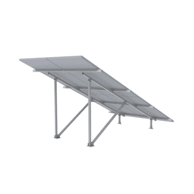 Montaje para Panel Solar 2X2, Riel 5 de 2700mm para Módulos con Espesor de 30-35mm, Vel. de Viento Máx. 136km/h