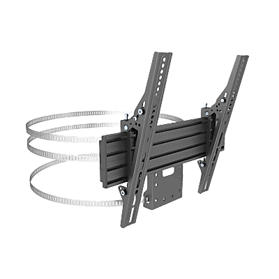 MONTAJE PARA PANTALLAS DE 32 A 65 PULGADAS EN COLUMNA| VESA 100 X 100 HASTA 400 X 400 | COLOR NEGRO| CAP. MAX 35KG