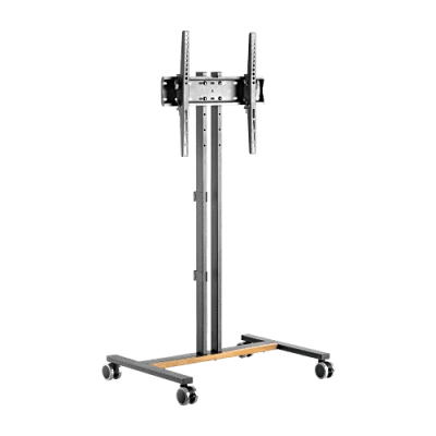 Soporte Móvil para Pantalla | Compatibilidad VESA 200x200 hasta  600x400 / Ruedas con Frenos / Ajuste de Altura y Ángulo / Soporte para TV de hasta 55 Pulgadas / Capacidad de Peso 35 kg