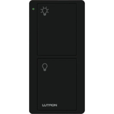 Control remoto PICO 2 botones encender/apagar, color negro, complemente con un switch on/off, Caseta, RA2, RadioRa2