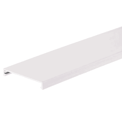Tapa para Canaleta Ranurada, de 82.6 mm de Ancho, 1828.8 mm de Largo, Color Blanco