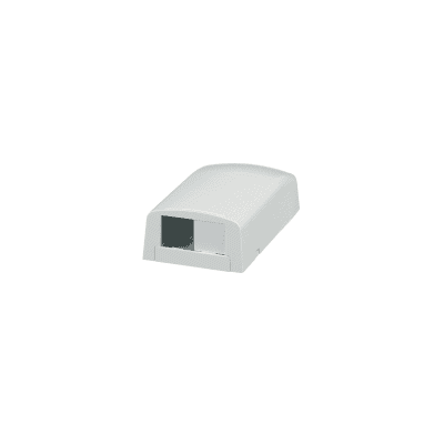 Caja de Montaje en Superficie, Para 2 Módulos Mini-Com, Color Blanco