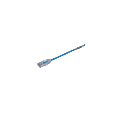 Cable de Parcheo TX6, UTP Cat6, Diámetro Reducido (28AWG), Color Azul, 0.5 Metros (1.64 Pies)