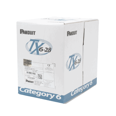 Bobina de Cable UTP 305 Metros (1000 Pies) de Cobre TX6-28Æ, Blanco, Categoría 6, Diámetro Reducido (28 AWG), CM/LSZH, de 4 Pares