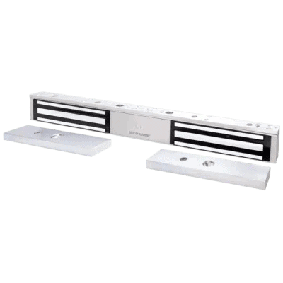 Chapa Magnética Doble 600 Lbs por Lado /  Led de Estado /  Libre de Magnetismo Residual / Sensor de Adherencia / UL