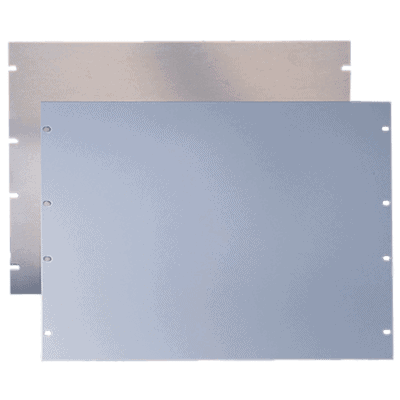 Tapa Ciega Para Rack Estándar de 19in, Plano, de Acero, 2 UR, Color Gris