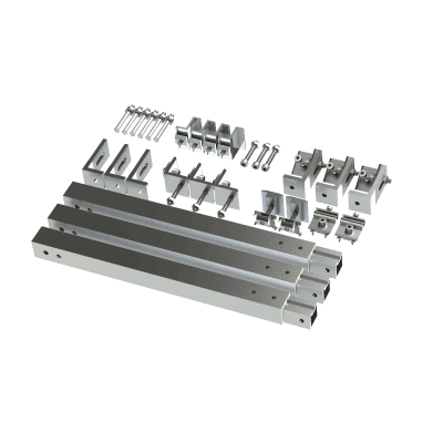 Caja de accesorios de aluminio  anodizado para montaje VEKTOR8R2700 , arreglo 1X2para techo