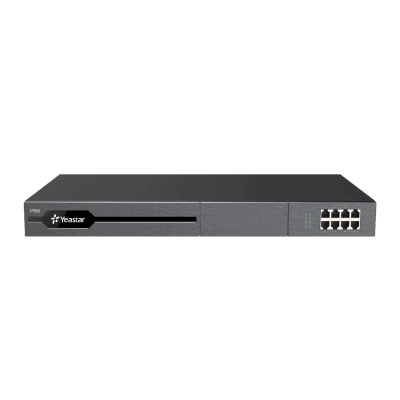 Conmutador Enterprise modular yeastar 100 extensiones,30 llamadas simultaneas, Hasta 8 puertos fxo/fxs con modulo de expansion, hasta 200 extensiones y 60 llamadas simultaneas con modulo de expansion D30, soporte E1 con modulo de expansion EX30