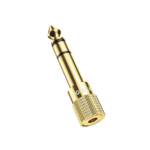 Adaptador (Convertidor) de Audio 3.5mm Hembra a 6.5mm Macho / Plug & Play / Superficie de Rosca Antideslizante / Calidad de sonido sin pérdidas 20503-l