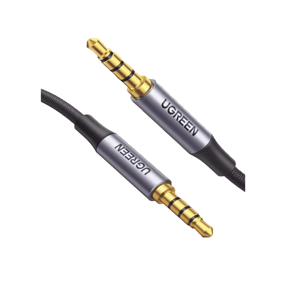 20782-AD-1-l Cable Auxiliar de 3.5mm / Cable Audio Estéreo / Núcleo de Alambre de Cobre Esmaltado / Carcasa de Aluminio Azul + Nylon Trenzado / Soporta Micrófono / 2 Metros 20782 2
