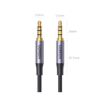 Cable Auxiliar de 3.5mm / Cable Audio Estéreo / Núcleo de Alambre de Cobre Esmaltado / Carcasa de Aluminio Azul + Nylon Trenzado / Soporta Micrófono / 2 Metros 20782-AD-2-l