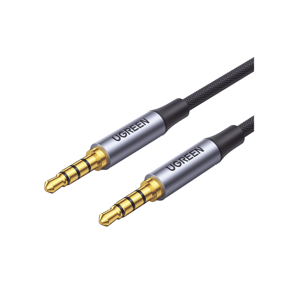 20782-l Cable Auxiliar de 3.5mm / Cable Audio Estéreo / Núcleo de Alambre de Cobre Esmaltado / Carcasa de Aluminio Azul + Nylon Trenzado / Soporta Micrófono / 2 Metros 20782 1