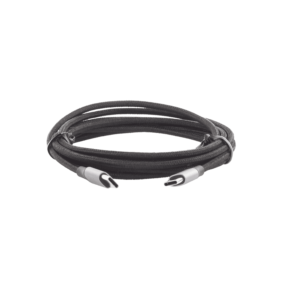 50152-AD-1-l Cable USB-C a USB-C | 2 Metros (6.56 Pies) | Transferencia de Datos de 480 Mbps | Carga Rápida de Hasta 60W | QC 4.0/3.0/2.0 | PD3.0 | FPC | AFC | Protección Integrada | Caja de Aluminio | Nylon Trenzado | Color Negro 50152 2