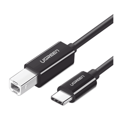 Cable de Impresora o escáner USB-C | 1m (6 pies) | USB Tipo C a USB 2.0 Tipo B | Soporta Thunderbolt 3 | Alta velocidad | DAC | Compatible con Brother HP, Canon, Lexmark, Epson, Dell, Xerox, Samsung, etc.