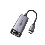 Adaptador de Red USB-C 3.1 (5 Gbps) a RJ45 | Thunderbolt 3 | Admite 10/100/1000 Mbps | Chip Inteligente | Amplia Compatibilidad | Caja de Aluminio | Longitud del cable 10 cm. 50737-l