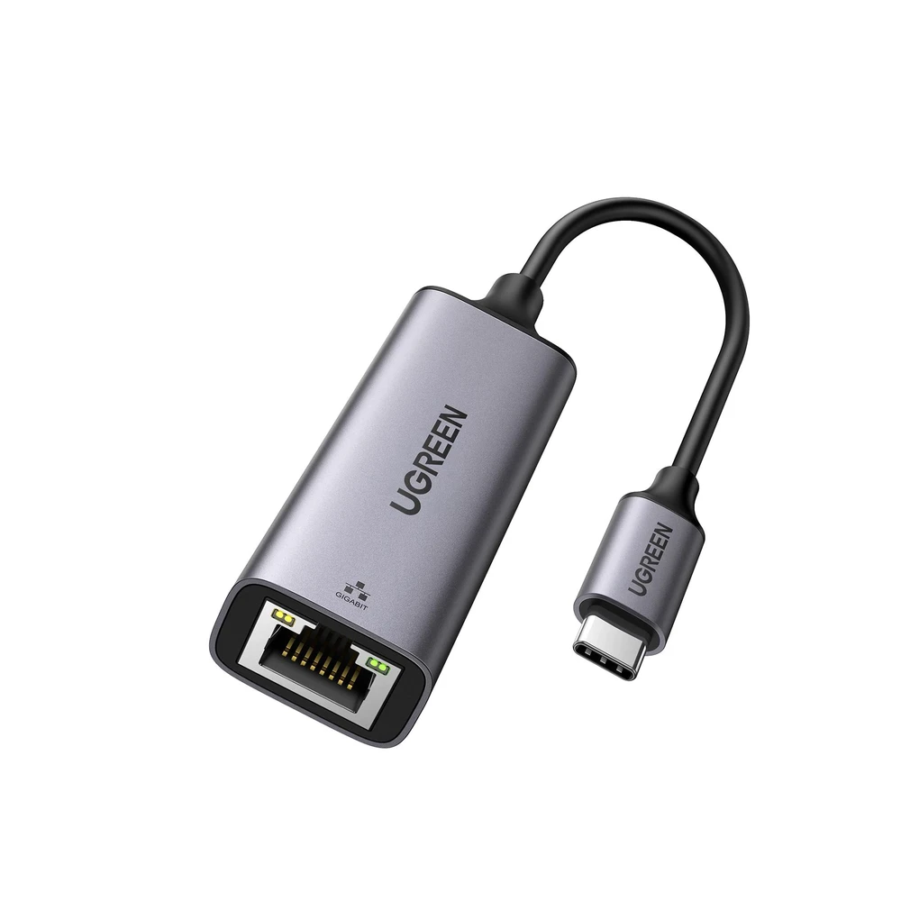 50737-l Adaptador de Red USB-C 3.1 (5 Gbps) a RJ45 | Thunderbolt 3 | Admite 10/100/1000 Mbps | Chip Inteligente | Amplia Compatibilidad | Caja de Aluminio | Longitud del cable 10 cm. 50737 1