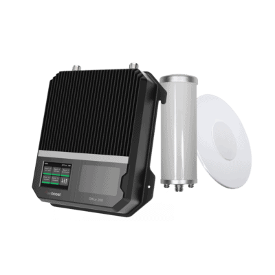 Kit Amplificador de Señal Celular 2G, 3G y 4G / Mejora llamadas convencionales y VoLTE / Amplifica señal de TELCEL, AT&T y MOVISTAR / Cubre hasta 400 m² con una antena y hasta 1600 m² con 4 antenas.