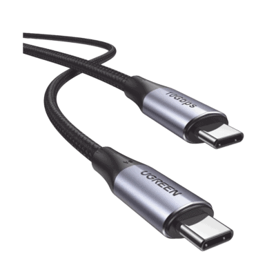 Cable USB-C a USB-C 3.2 Thunderbolt | 1 Metro | 240W | 10 Gbps | 480 Mbps | Soporta Video 4K@60Hz| Chip E-Market Inteligente | Carcasa de Aluminio | Nylon Trenzado | Blindaje de 4 capas.