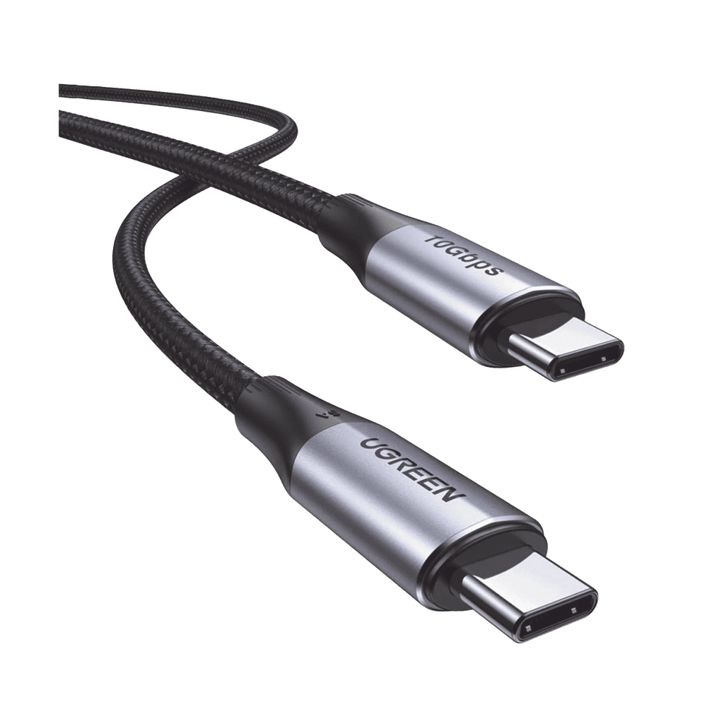 80150-l Cable USB-C a USB-C 3.2 Thunderbolt | 1 Metro | 240W | 10 Gbps | 480 Mbps | Soporta Video 4K@60Hz| Chip E-Market Inteligente | Carcasa de Aluminio | Nylon Trenzado | Blindaje de 4 capas. 80150 1