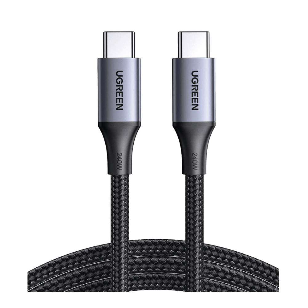 90440-AD-1-l Cable USB-C a USB-C | 2 Metros | Potencia de Carga 240W | 48V/5A | PD3.1 /3.0 | 480 Mbps | Chip E-Market | Carcasa de Aluminio | Nylon Trenzado. 90440 2