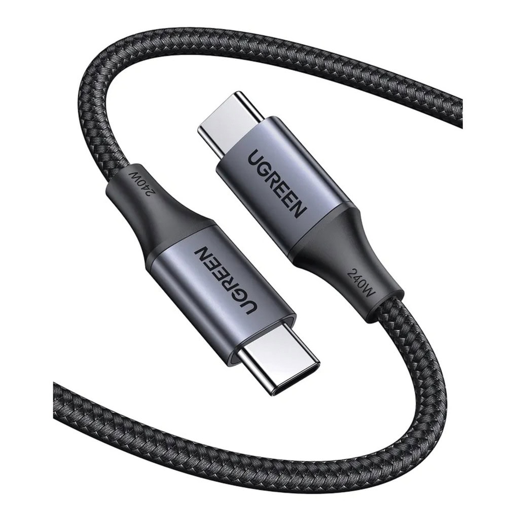 90440-AD-4-l Cable USB-C a USB-C | 2 Metros | Potencia de Carga 240W | 48V/5A | PD3.1 /3.0 | 480 Mbps | Chip E-Market | Carcasa de Aluminio | Nylon Trenzado. 90440 5