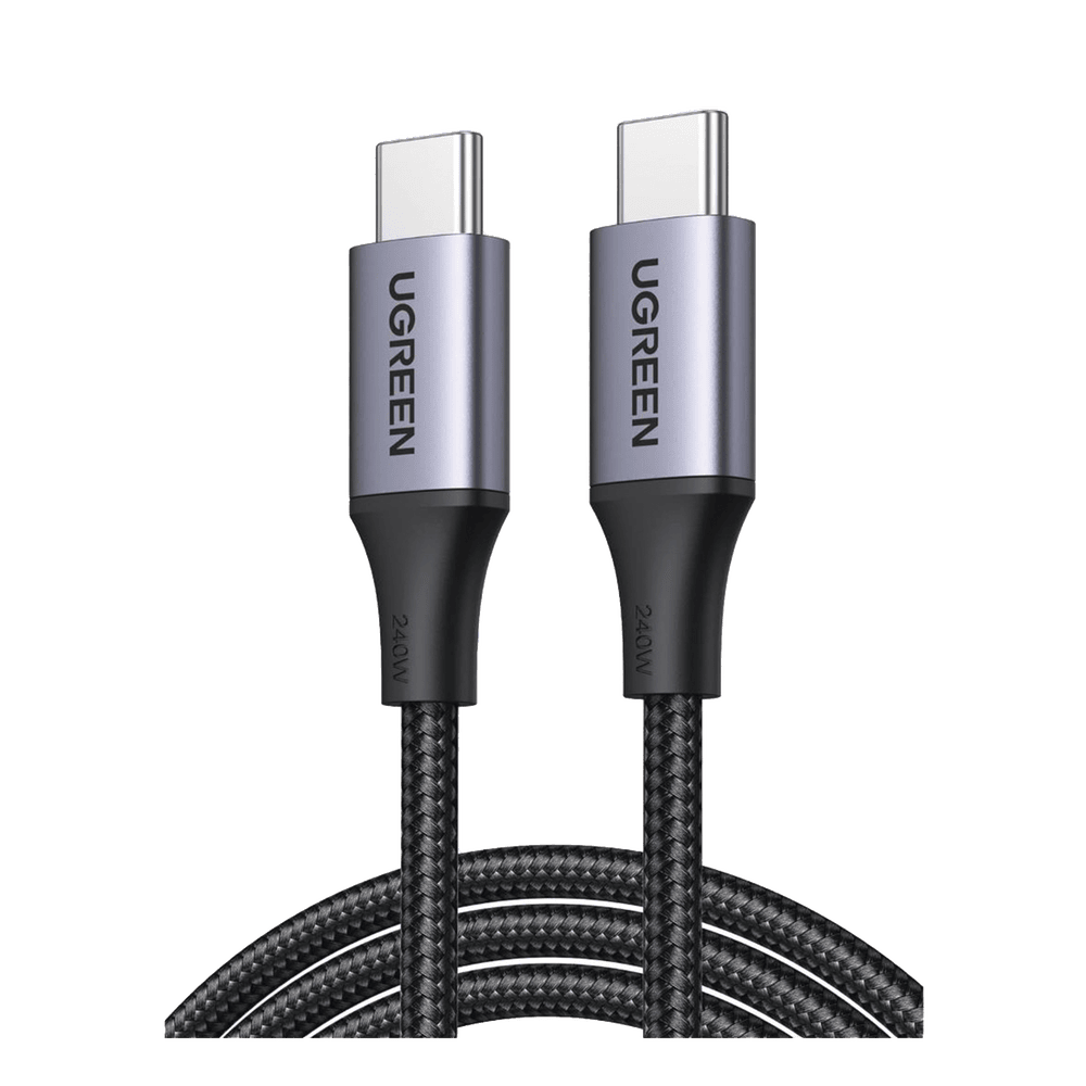 90440-l Cable USB-C a USB-C | 2 Metros | Potencia de Carga 240W | 48V/5A | PD3.1 /3.0 | 480 Mbps | Chip E-Market | Carcasa de Aluminio | Nylon Trenzado. 90440 1