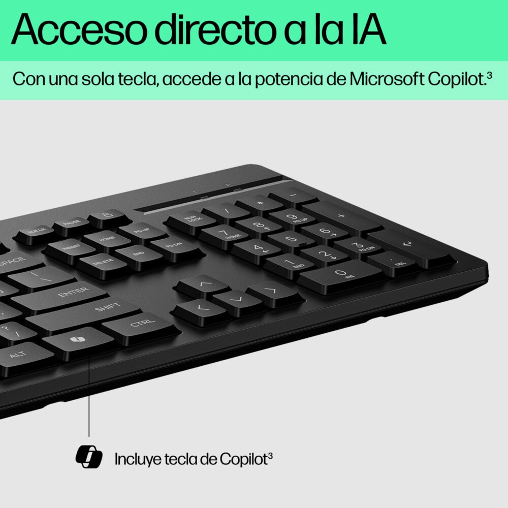 Teclado HP 125 (AY2Y7AA#ABM). Conectividad Plug and Play, Color Negro. AY2Y7AA#ABM 3
