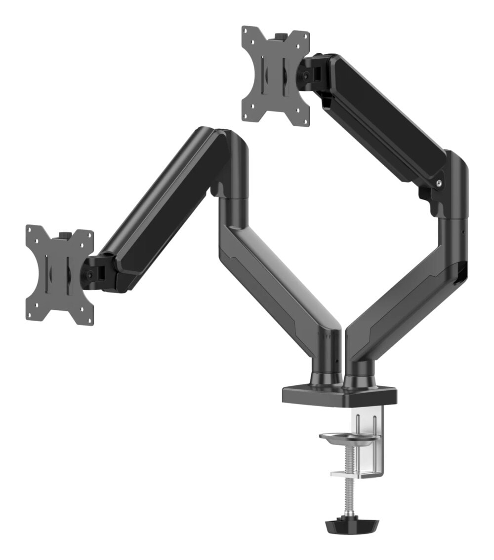 Brazo Articulador Para Dos Monitores Naceb (NA-0214), Brazo Articulador Para Dos Monitores Na-0214 Negro Dsa2102 NA-0214 2