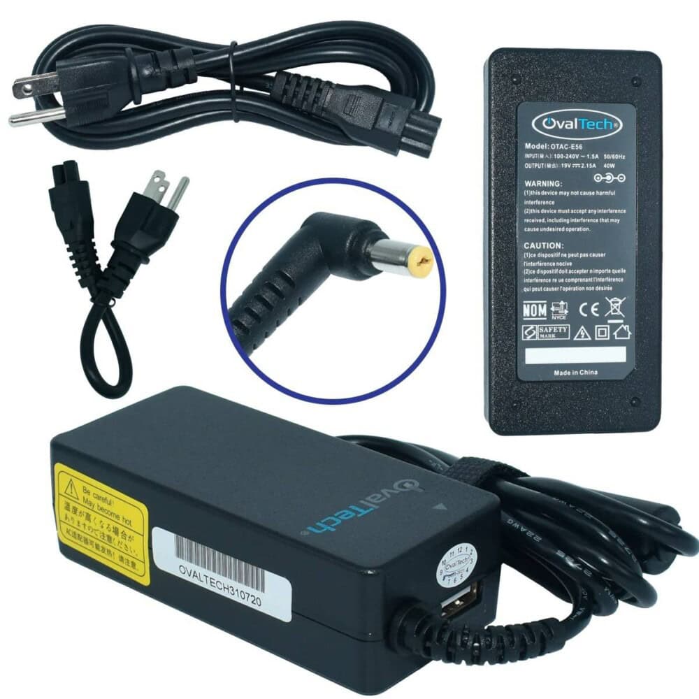 Cargador / Adaptador para Laptop OVALTECH OTAC-E56 de 40W 19V 2.15A (5.5*1.7) OTAC-E56 2